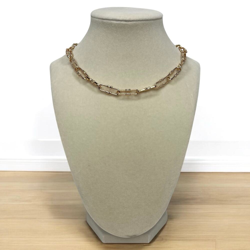 Ettika Revolve Gold Chunky Chain Necklace GTN2948 NWT Statement Layering Links